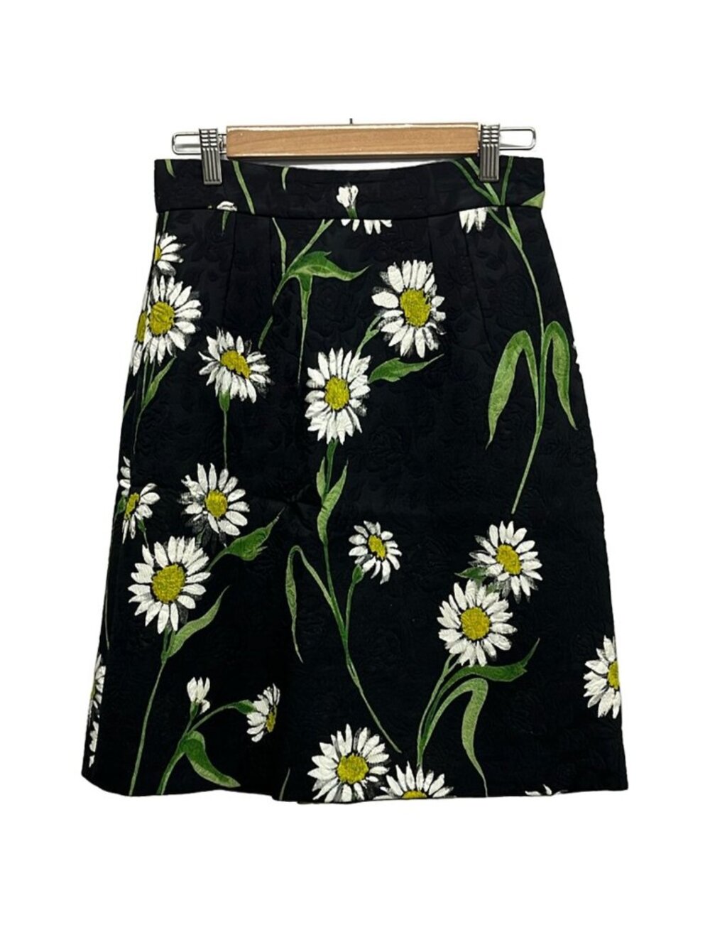 Dolce & Gabbana Skirt M Black White Multi Floral Pattern